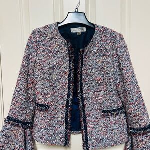 Tahari Arthur Levine Tweed Suit with bell sleeves AND matching skirt.